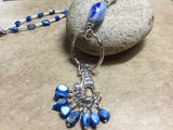 Blue Shell Stitch Marker Necklace , jewelry - Jill's Beaded Knit Bits, Jill's Beaded Knit Bits
 - 3