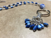 Blue Shell Stitch Marker Necklace , jewelry - Jill's Beaded Knit Bits, Jill's Beaded Knit Bits
 - 2