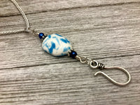 Speckled Pendant Portuguese Knitting Necklace, Knitting Hook