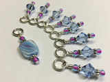 Blue Cloud Knitting Stitch Marker Set , Stitch Markers - Jill's Beaded Knit Bits, Jill's Beaded Knit Bits
 - 1