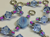 Blue Cloud Knitting Stitch Marker Set , Stitch Markers - Jill's Beaded Knit Bits, Jill's Beaded Knit Bits
 - 3