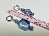 Blue Cloud Knitting Stitch Marker Set , Stitch Markers - Jill's Beaded Knit Bits, Jill's Beaded Knit Bits
 - 6