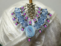 Blue Cloud Knitting Stitch Marker Set , Stitch Markers - Jill's Beaded Knit Bits, Jill's Beaded Knit Bits
 - 2