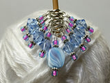 Blue Cloud Knitting Stitch Marker Set , Stitch Markers - Jill's Beaded Knit Bits, Jill's Beaded Knit Bits
 - 5