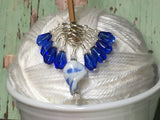 Twisted Glass Stitch Marker Set- Blue , Stitch Markers - Jill's Beaded Knit Bits, Jill's Beaded Knit Bits
 - 9