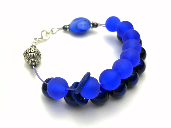 Violet Blue Abacus Counting Bracelet- Gift for Knitters