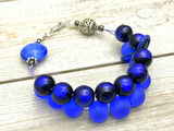 Violet Blue Abacus Counting Bracelet- Gift for Knitters