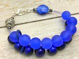 Violet Blue Abacus Counting Bracelet- Gift for Knitters