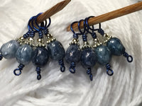 Stone Wash Blue Stitch Markers , Stitch Markers - Jill's Beaded Knit Bits, Jill's Beaded Knit Bits
 - 3