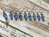 Blue Dragonfly Beaded Stitch Marker Set- Snag Free , stitch markers - Jill's Beaded Knit Bits, Jill's Beaded Knit Bits
 - 3