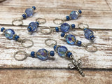 Blue Dragonfly Beaded Stitch Marker Set- Snag Free , stitch markers - Jill's Beaded Knit Bits, Jill's Beaded Knit Bits
 - 7