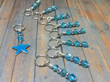 Blue Star Stitch Marker Set for Knitting , Stitch Markers - Jill's Beaded Knit Bits, Jill's Beaded Knit Bits
 - 3