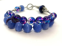 Blueberry Abacus Counting Bracelet- Row Counter - Optional ADD 6 Stitch Markers