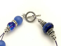 Blueberry Abacus Counting Bracelet- Row Counter - Optional ADD 6 Stitch Markers