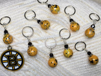 Boston Bruins Stitch Marker Set , Stitch Markers - Jill's Beaded Knit Bits, Jill's Beaded Knit Bits
 - 3