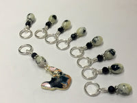 Boston Terrier Stitch Marker Set for Knitters , Stitch Markers - Jill's Beaded Knit Bits, Jill's Beaded Knit Bits
 - 5