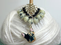 Boston Terrier Stitch Marker Set for Knitters , Stitch Markers - Jill's Beaded Knit Bits, Jill's Beaded Knit Bits
 - 1