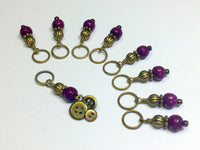 Brass Buttons Knitting Stitch Marker Set , Stitch Markers - Jill's Beaded Knit Bits, Jill's Beaded Knit Bits
 - 1