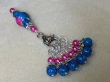 Pink and Blue Ombre Stitch Marker Set with Clip Holder , Stitch Markers - Jill's Beaded Knit Bits, Jill's Beaded Knit Bits
 - 3