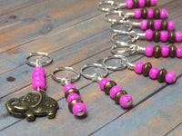 Pink Elephant Stitch Marker Set , Stitch Markers - Jill's Beaded Knit Bits, Jill's Beaded Knit Bits
 - 2