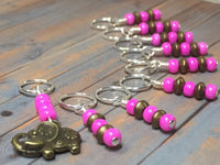 Pink Elephant Stitch Marker Set , Stitch Markers - Jill's Beaded Knit Bits, Jill's Beaded Knit Bits
 - 3