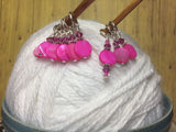 Bubblegum Pink Shell Coin Stitch Markers , Stitch Markers - Jill's Beaded Knit Bits, Jill's Beaded Knit Bits
 - 6