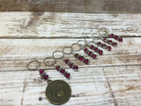 Zodiac Sign Cancer Knitting Stitch Marker Set , Stitch Markers - Jill's Beaded Knit Bits, Jill's Beaded Knit Bits
 - 2