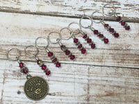 Zodiac Sign Cancer Knitting Stitch Marker Set , Stitch Markers - Jill's Beaded Knit Bits, Jill's Beaded Knit Bits
 - 3