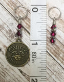 Zodiac Sign Cancer Knitting Stitch Marker Set , Stitch Markers - Jill's Beaded Knit Bits, Jill's Beaded Knit Bits
 - 4