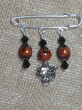Beaded Cat Shawl Pin , Jewelry - Jill's Beaded Knit Bits, Jill's Beaded Knit Bits
 - 2