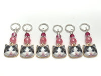 Cat Cuteness Stitch Markers for Knitting with Snag Free Rings