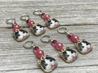 Cat Cuteness Stitch Markers for Knitting with Snag Free Rings