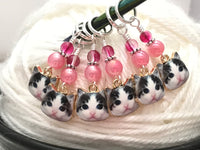 Cat Cuteness Stitch Markers for Knitting with Snag Free Rings