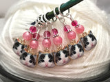 Cat Cuteness Stitch Markers for Knitting with Snag Free Rings