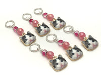 Cat Cuteness Stitch Markers for Knitting with Snag Free Rings
