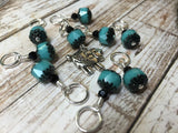 Turquoise Sheep Snag Free Knitting Marker Set , Stitch Markers - Jill's Beaded Knit Bits, Jill's Beaded Knit Bits
 - 10