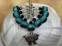 Turquoise Sheep Snag Free Knitting Marker Set , Stitch Markers - Jill's Beaded Knit Bits, Jill's Beaded Knit Bits
 - 1