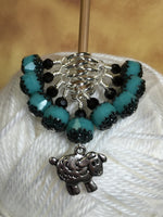 Turquoise Sheep Snag Free Knitting Marker Set , Stitch Markers - Jill's Beaded Knit Bits, Jill's Beaded Knit Bits
 - 11