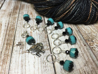 Turquoise Sheep Snag Free Knitting Marker Set , Stitch Markers - Jill's Beaded Knit Bits, Jill's Beaded Knit Bits
 - 9
