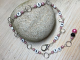 Pink Chain Style Row Counter , Stitch Markers - Jill's Beaded Knit Bits, Jill's Beaded Knit Bits
 - 1