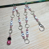 Pink Chain Style Row Counter , Stitch Markers - Jill's Beaded Knit Bits, Jill's Beaded Knit Bits
 - 2