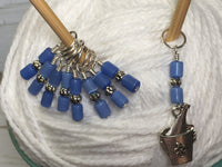 Snag Free Champagne in a Bucket Beaded Stitch Marker Set- Gift for Knitters , stitch markers - Jill's Beaded Knit Bits, Jill's Beaded Knit Bits
 - 2