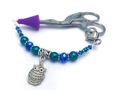 Chubby Owl Beaded Scissor Fob Jewelry