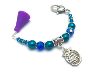 Chubby Owl Beaded Scissor Fob Jewelry