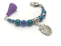 Chubby Owl Beaded Scissor Fob Jewelry