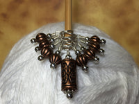 Stitch Marker Set- Copper Acrylic , Stitch Markers - Jill's Beaded Knit Bits, Jill's Beaded Knit Bits
 - 3