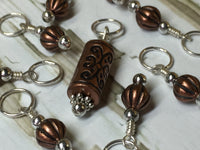 Stitch Marker Set- Copper Acrylic , Stitch Markers - Jill's Beaded Knit Bits, Jill's Beaded Knit Bits
 - 2