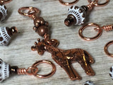 Copper Giraffe Stitch Marker Set , Stitch Markers - Jill's Beaded Knit Bits, Jill's Beaded Knit Bits
 - 2