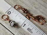 Copper Giraffe Stitch Marker Set , Stitch Markers - Jill's Beaded Knit Bits, Jill's Beaded Knit Bits
 - 5