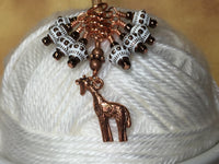 Copper Giraffe Stitch Marker Set , Stitch Markers - Jill's Beaded Knit Bits, Jill's Beaded Knit Bits
 - 3